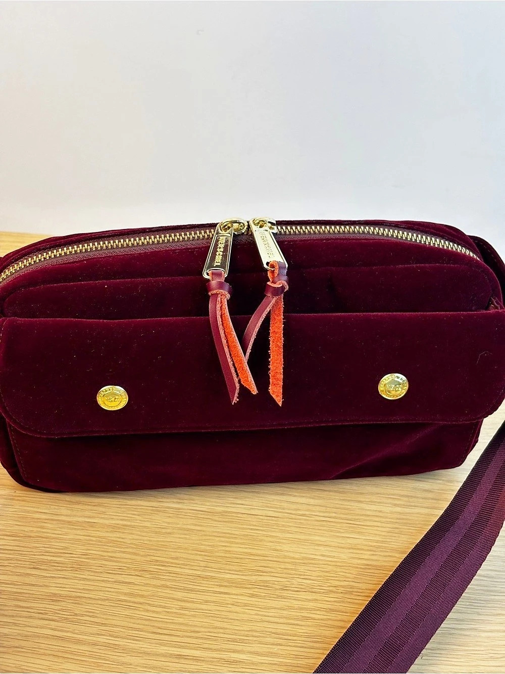 Herschel Supply Co. Fifteen Hip Pack in the limited-edition "Windsor Wine" Velve